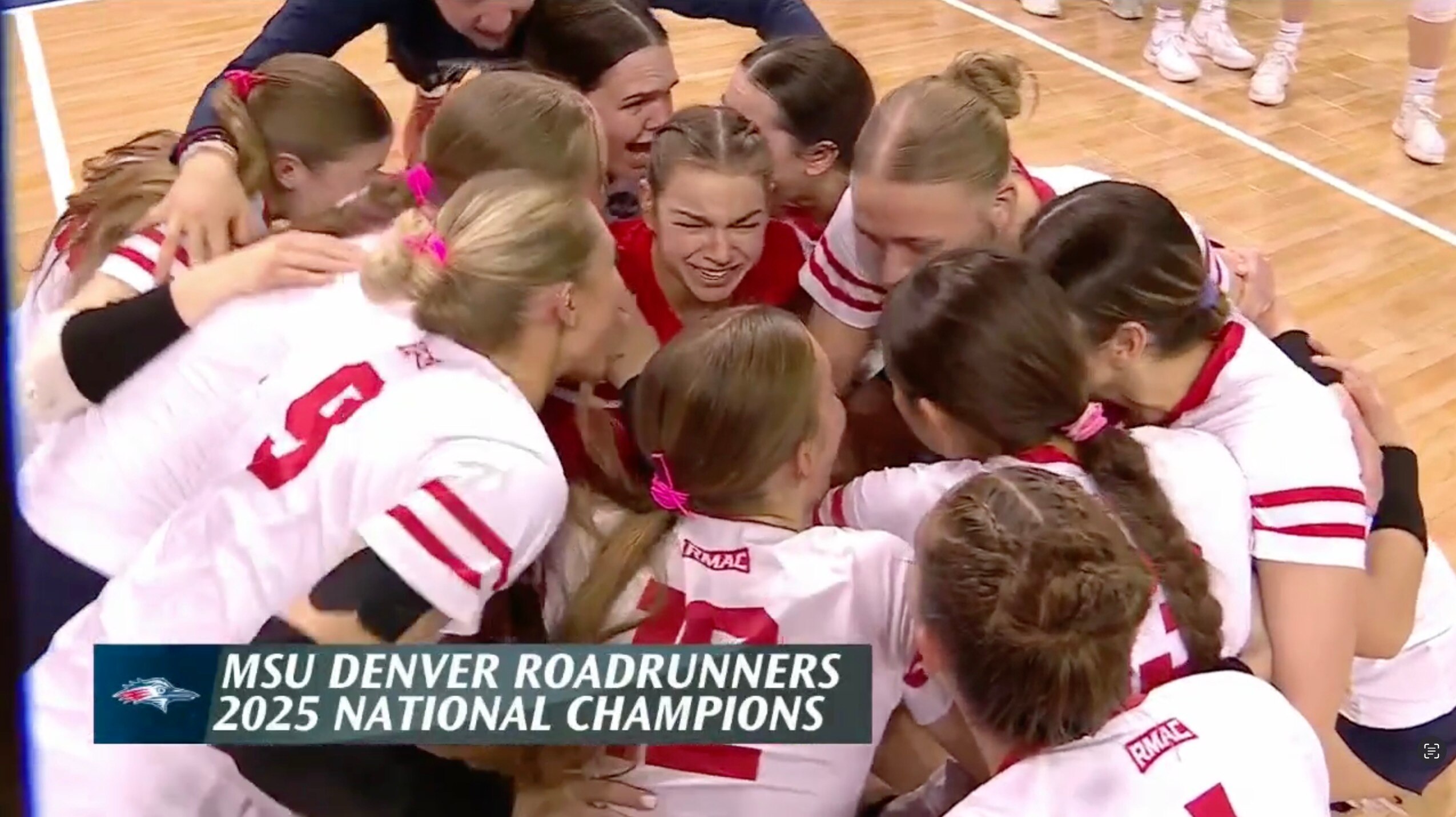 MSU Denver match point, celebration at 2025 NCAA DII volleyball championship